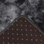 ASIinnsy Area Rugs Soft Fluffy Shaggy Rugs Living Room Grey Large Modern Plush Rug High Pile Non-Slip Bedroom Carpet Floor Mat Nursery Bedside Rug (Black Grey, 80 x 120 cm) - Image 7