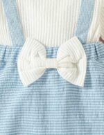 Haokaini Baby Girl Clothes Newborn Romper Dress Long Ruffle Sleeve Outfits Floral Suspender Skirt Overall Infant Jumpsuit Set - Image 5