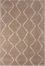 THE RUGS Modern Moroccan Design Living Room and Bedroom Rugs, Non-Shedding & Easy Care (Boho Beige/Ivory, 120x170 cm) - Image 7