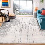 Tinyboy-hbq Area Rug Living Room Rugs Grey Modern Luxury Rug Soft Short Pile Carpet Modern Style Decorative Rugs for Living Room Bedroom (Grey/Beige, 120 x 160 cm) - Image 3