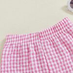 Toddler Girl Bloomers Baby Girls Ruffled Shorts Gingham Checkered Shorts Elastic Waist Pants Bottoms Summer Outfit Casual Beach Clothes - Image 4
