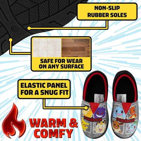 Pokemon Boys Slippers Boot Slippers Pikachu Bulbasaur Soft Kids Shoes Non Slip House Shoes Anime Gifts for Boys - Image 3