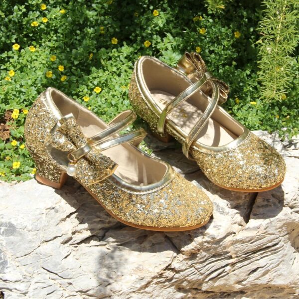 Princess Dress Up Shoes Girls' Mary Jane Shoes - Girls Party Pumps - Flower Girl Wedding Party Girls Sparkly Shoes - Image 7
