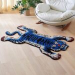 5x3.3ft Tibetan Tiger Area Rug Tufted High Pile XLarge Indoor Machine Washable Carpet with Nonslip TPR Backing - Bedroom, Bathroom, Living & Dining Room Home Décor - Image 7