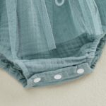 Newborn Baby Girls First Birthday Outfits Letter Floral Embroidery Romper Dress Long Sleeve Jumpsuits with Bowknot Headband Toddler Infant Girls Clothes - Image 6