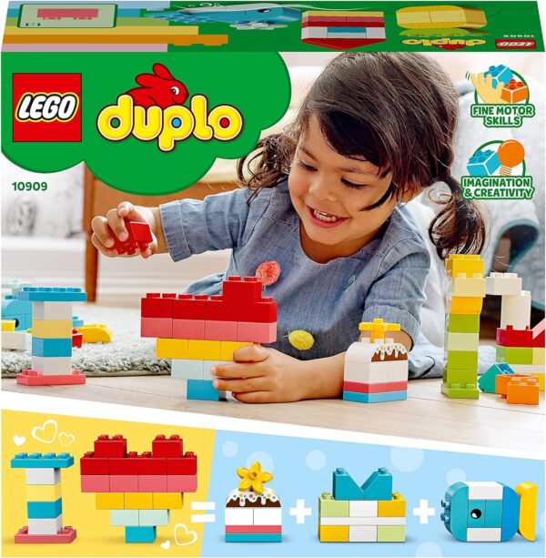 LEGO 10909 DUPLO Classic Heart Box, First Bricks Building Toy, Educational Activity and Development Set, Early Learning Toys for Toddlers 1.5-3 Years Old - Image 7