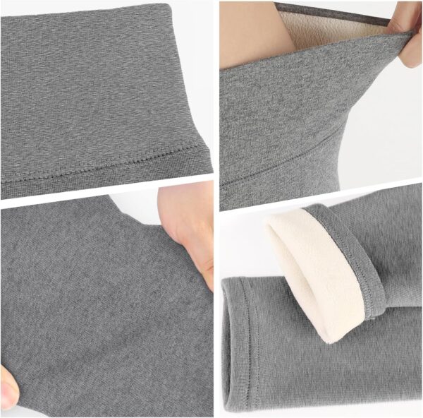 SPFASZEIV Girls Fleece Lined Leggings High Waist Thick Kids Warm Pants Full Length Cotton Leggings for Children Toddler 5-11 Years - Image 4