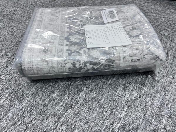 GENIMO Bohemian Rug 160x230cm Grey - Machine Washable Non-Slip Large Area Rug, Fade-Resistant Vintage Carpet for Living Room Bedroom | Non-Shedding Boho Design - Image 11