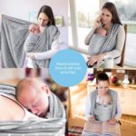 Baby Wrap Carrier Light Grey with Stars – Baby Carrier for Newborns and Babies Up to 15Kg – Made of Soft Cotton… - Image 3