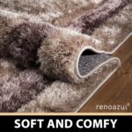 renoazul® Shaggy Washable High Pile Bordered Rug, 160 x 230 cm, Trani Brown, Shaggy Area Rug for Baby Room, Nursery or Kids Room - Image 3