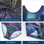 JiAmy Gymnastics Leotards for Girls Cross Back, Long Sleeve Sparkly Dance Biketards with Shorts Ballet Outfit for 3-12 Years - Image 5