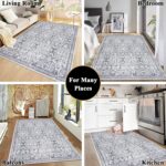 Large Boho Area Rug, 120 x 180 cm Mandala Modern Thick Carpet Rug, Washable Plush Fluffy Carpet Floor Rug, Anti-Skid indoor Chic Floor Mat for Bedroom Dining Room Lounges - Image 6
