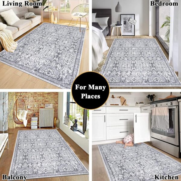 Large Boho Area Rug, 120 x 180 cm Mandala Modern Thick Carpet Rug, Washable Plush Fluffy Carpet Floor Rug, Anti-Skid indoor Chic Floor Mat for Bedroom Dining Room Lounges - Image 6