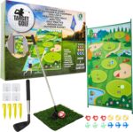 KreativeKraft Golf Set for Kids Adults Family Games Golf Balls Golf Accessories Kids Toys Indoor Outdoor Garden with Golf Mat Training Putting Practice