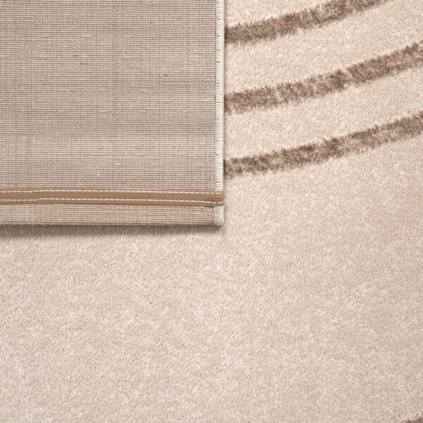 TT Home Low Pile Rug Area Rug Livingroom Carpet Square 3D Abstract Pattern, colour:Beige Cream, Size:120x160 cm - Image 4