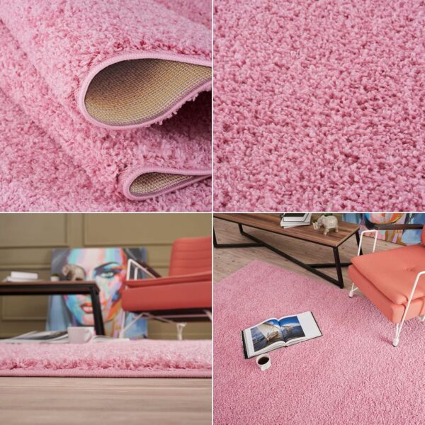 BORING PANDA Living Room Rug - Cosy, Soft and Easy-to-Clean Area Rugs for Bedrooms and Kitchens, (Pink, 180 x 270 cm) - Image 6