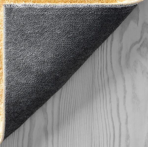 the carpet Relax rug for living room or bedroom in Gold 60 x 110 cm | washable up to 30 degrees | non-slip underside | modern and soft short pile rug | rectangular - RELAX rug - Image 7