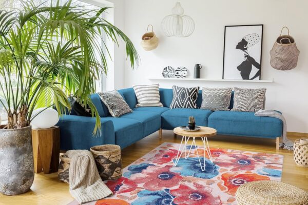 DAPHNE HOME DECOR Machine Washable Area Rugs, 120X180 CM, For Kitchen, Bedroom, Dining Room and Living Room Non Slip Area Rugs | Soft Short Pile | Kid Pet Friendly Rug (Floral - Daisy) - Image 7