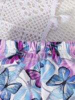 Toddler Baby Girl Clothes Ruffle Tops with Bow and Butterfly Print Pants 2Pcs Clothing Set - Image 6