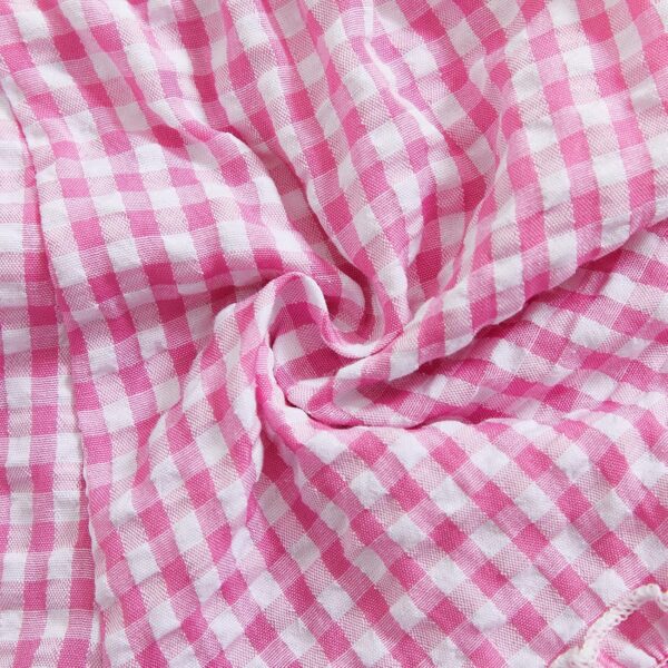 Toddler Girl Bloomers Baby Girls Ruffled Shorts Gingham Checkered Shorts Elastic Waist Pants Bottoms Summer Outfit Casual Beach Clothes - Image 5