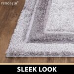 renoazul® Shaggy Washable High Pile Bordered Rug, 160 x 230 cm, Trani Silver, Shaggy Area Rug for Baby Room, Nursery or Kids Room - Image 2