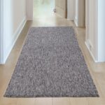 THE RUGS Low Pile Area Rugs – Modern Indoor Rugs for Living Room, Bedroom, Dining Room, Entryway – Non-Shedding (Grey, 60x110 cm) - Image 2