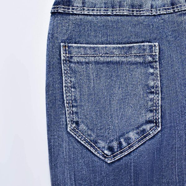 Peacolate 5-14 Years Little Big Girl Jeans Embroidered Denim Trousers Girls Wide Leg Jeans Spring Autumn Summer - Image 5