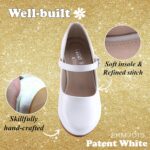 Princess Shoes Girls' Mary Jane Shoes - High Heel Girls Party Shoes - Wedding Party Girls Communion Shoes Ides Flower Girl Shoes - Versatile Flat Shoes - Image 4
