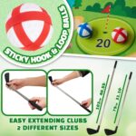 KreativeKraft Golf Set for Kids Adults Family Games Golf Balls Golf Accessories Kids Toys Indoor Outdoor Garden with Golf Mat Training Putting Practice - Image 4