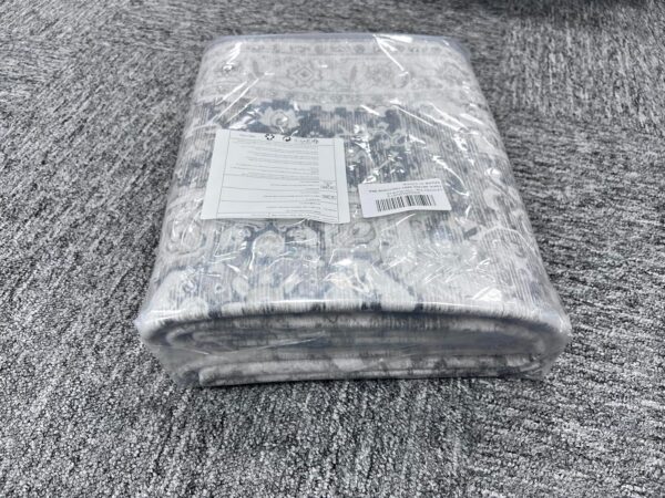 GENIMO Bohemian Rug 160x230cm Grey - Machine Washable Non-Slip Large Area Rug, Fade-Resistant Vintage Carpet for Living Room Bedroom | Non-Shedding Boho Design - Image 10