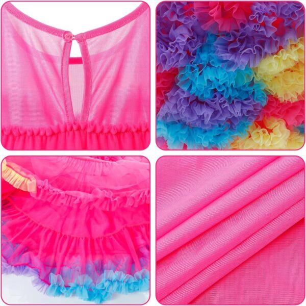 LACOFIA Girls Tutu Dress Toddler Layered Fluffy Summer Dresses Casual Party Tulle Sundress for Kids 2-8 Years - Image 5