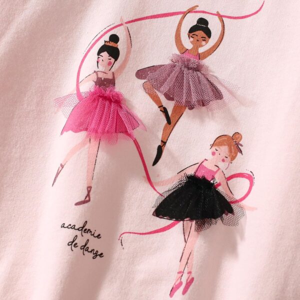 TCWWBB Girls Kids Outfits Clothes Set Toddler Cute Unicorn Bunny Bowknot Birthday Print long Sleeve Cotton Shirt jumper Dresses Tops Leggings Trousers Pants 2 Piece Clothing Set Age 1-7 Years Old - Image 4