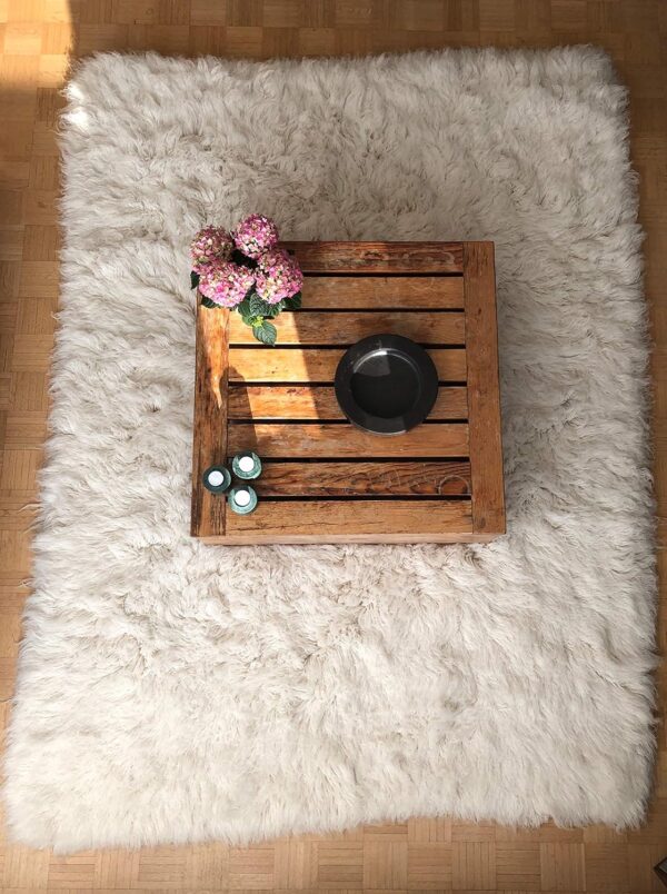 Rugs & Stuff Premium Shaggy Flokati Greek Rugs Ivory colour - 70 x 120cm - 2000gsm - Image 5