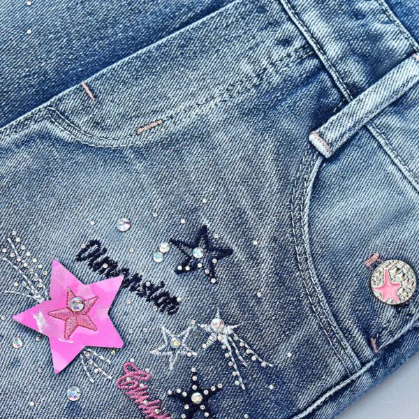 2-11T Little&Big Kids Girls Jumpsuit&Rompers Bib Overalls Colorful Tie-dye Shortalls Suspender Shorts Jeans Pants - Image 4