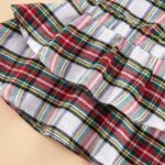 Baby Girl Clothes Newborn Dress Set Long Sleeve Ruffle Romper Plaid Suspender Skirt Overall Dress Bow Headband Infant Outfits for 0-24M - Image 7