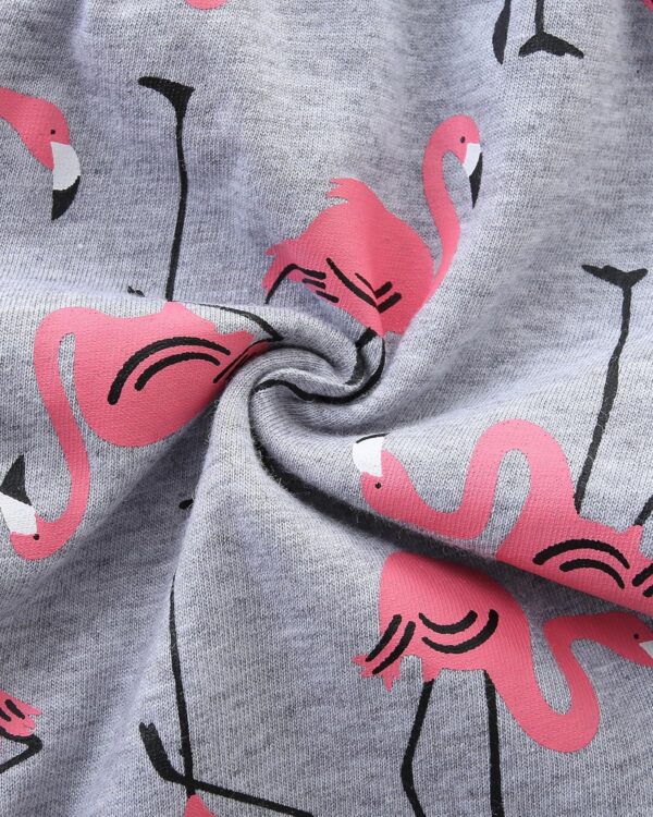 TCWWBB Toddler Girls Summer Short Outfits Clothes Set Kids Unicorn Bunny Animal Print Short Sleeve Cotton T-Shirt Dresses Tops and Shorts 2 Piece Crewneck Sleeveless Clothing Set Age 1-7 Years Old - Image 7