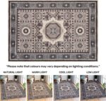 Arty Rugs Machine Washable Rug, 240x330cm, 75% Recycled Cotton, Short Pile, Non-Slip Backing, Non-Shedding, Area Rugs for Living Room, Bedroom, Kitchen, Hallway, Office, Beige & Indigo Blue - Image 7