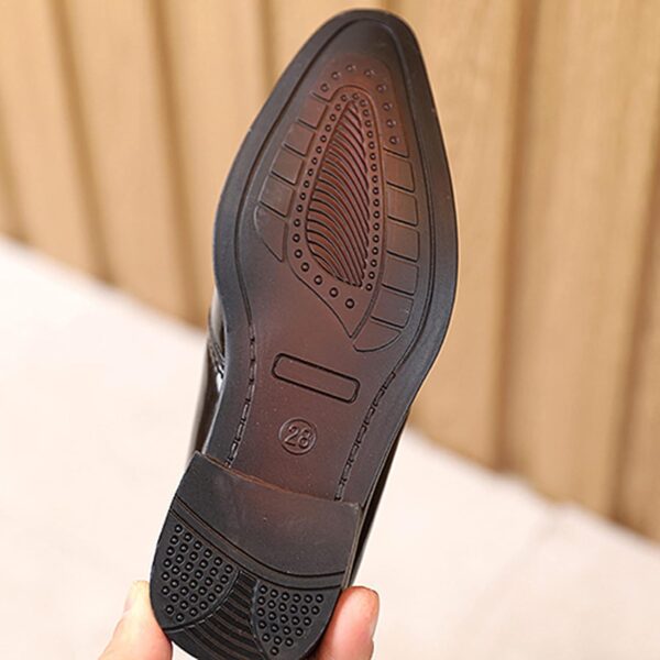 Infant Baby Boys Girls Perform Shoes Toddler Classic PU Leather Wedding Loafers Casual Gymnastic First Steps Walking Flat Shoes for Toddlers Girls Size 3 - Image 6