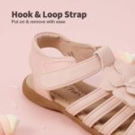 DREAM PAIRS Girls Closed-Toe Flower Summer Dress Sandals Shoes Toddler/Little Kid - Image 3