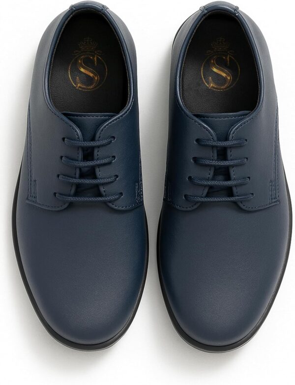 Boys' Lace Up Derby Dress Shoes - Communion Wedding Prom Formal Footwear - Image 2