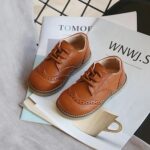 WOFANLULY Toddler Boys Girls Dress Shoes Little Kid Oxford Shoes Wedding Church Dress Shoes PU Leather Lace Up School Uniform Loafer Flats - Image 4