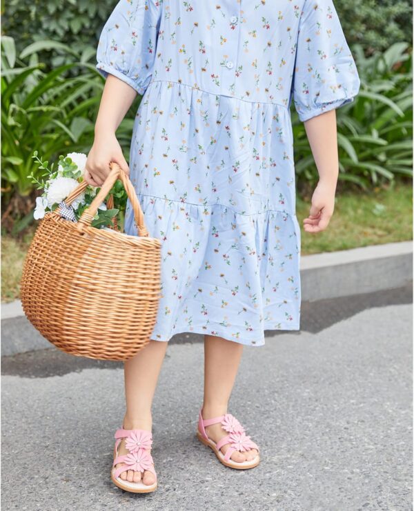 Kiderence Toddler Girls Sandals Little Girls Kids Summer Shoes Toddler Sandals - Image 3