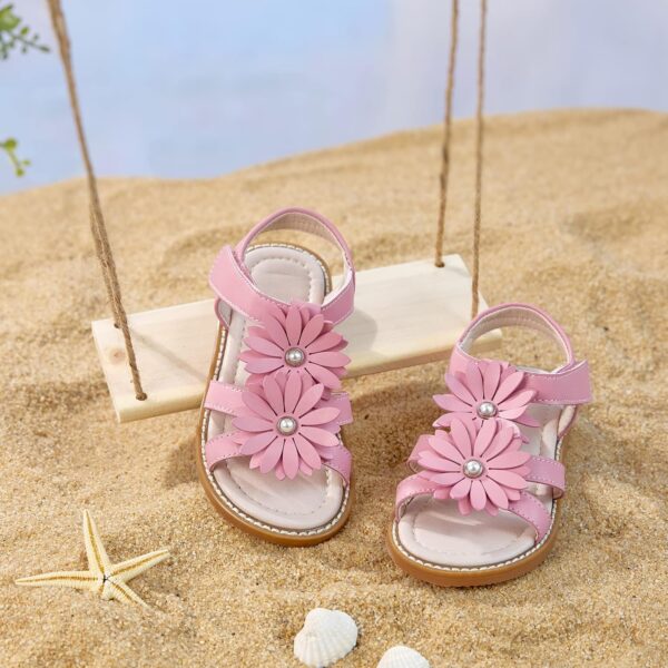 Kiderence Toddler Girls Sandals Little Girls Kids Summer Shoes Toddler Sandals - Image 7