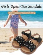 Toddler Little Girls Flower Open-Toe Flat Dress Sandals Summer Casual Shoes Elegant Princess Flat Sandals Kids Sandals - Image 5