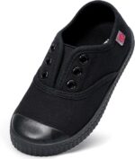 Unisex Kids Canvas Shoes Toddlers Sneakers Breathable Slip-on Trainers Pumps Plimsoles for Boy and Girls