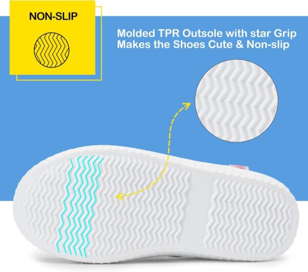 Unisex Kids Canvas Shoes Toddlers Sneakers Breathable Slip-on Trainers Pumps Plimsoles for Boy and Girls - Image 4