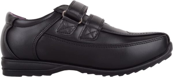 ABSOLUTE FOOTWEAR Childrens Kids Junior Boys Smart Formal Faux Leather Double Touch and Close School Wedding Shoes - Image 4