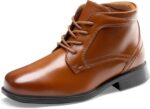 DREAM PAIRS Boys Dress Ankle Boots Lace-up Formal School Shoes with Size Zipper