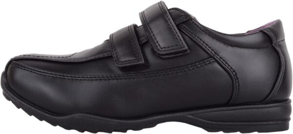 ABSOLUTE FOOTWEAR Childrens Kids Junior Boys Smart Formal Faux Leather Double Touch and Close School Wedding Shoes - Image 5