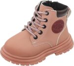 Boys Girls Ankle Boots Toddler Construction Boots Kids School Boots Wedding Dress Lace Up Shoes Winter Snow Shoes